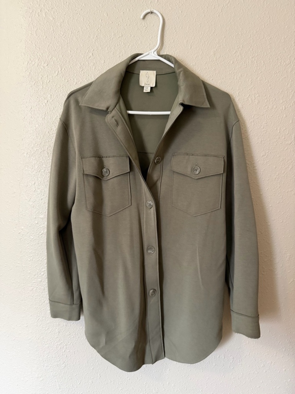 Joie Olive Jacket with Classic Collar